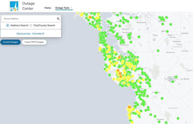 PG&E Outage Map